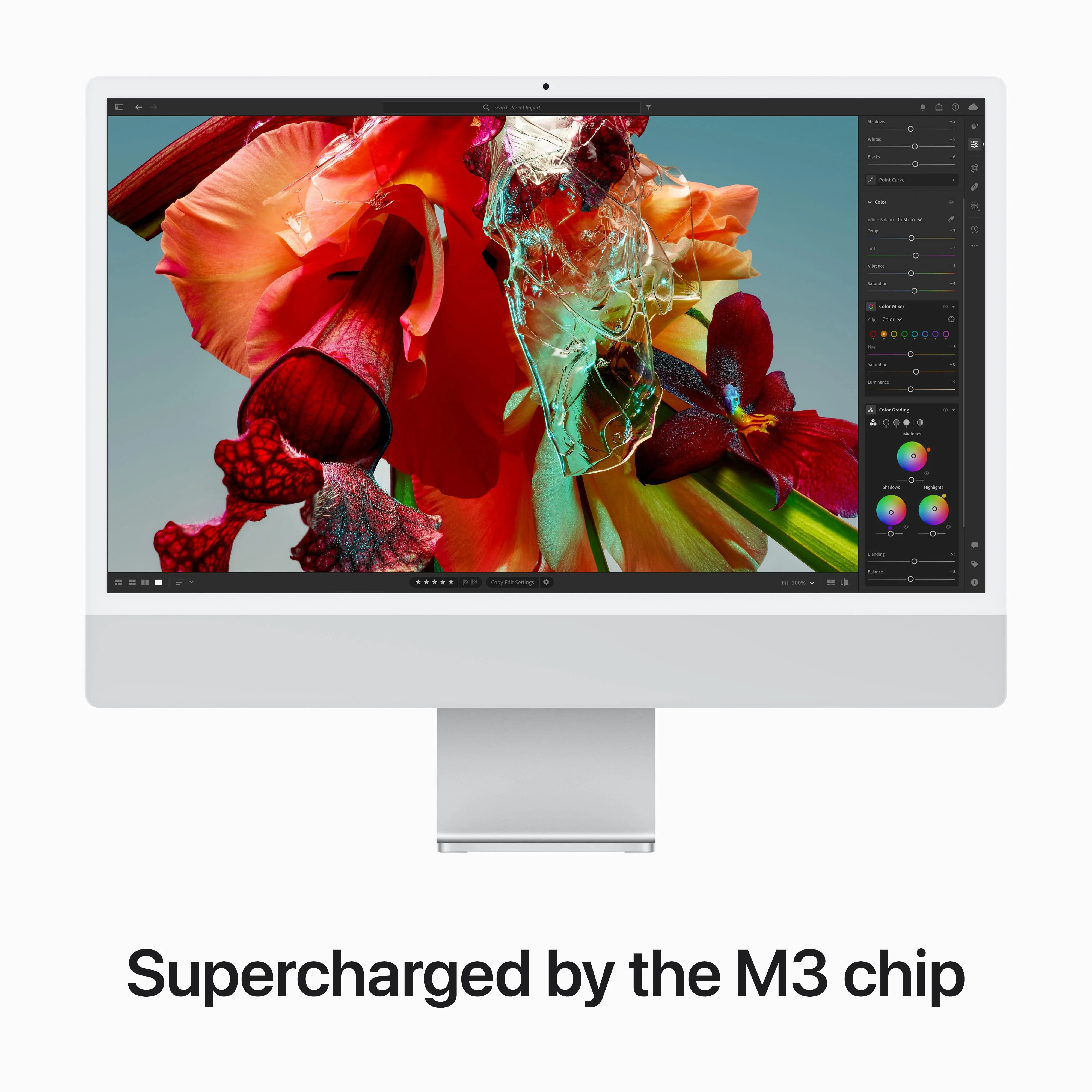 24-inch iMac with Retina 4.5K display: Apple M3 chip with 8‑core CPU and 10‑core GPU, 256GB SSD - Silver - Image 4